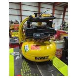 DeWalt 6 gal air compressor and 1 tool