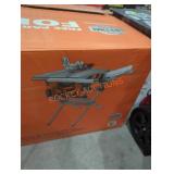 Ridgid 10" table saw with folding stand