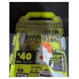 Ryobi 40pc drill and impact bit set