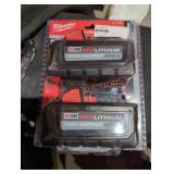 2 Milwaukee M18 6 ah batteries