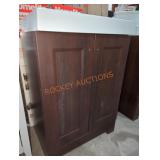 24"Wï¿½16"Dï¿½35"H Brown Bathroom Vanity
