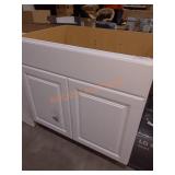 36"W White Kitchen Sink Base Cabinet
