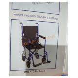 Drive aluminum support chair 17" black