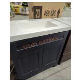 30" W x 19" D x 34" H blue bathroom sink vanity