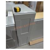 36" W x 25" D x 12" H gray wall cabinet