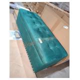 41" Width Green Plush Bench