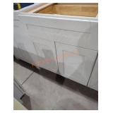 30" W x 25" D x 35" H white cabinet base