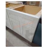 30" W x 25" D x 35" H white cabinet base