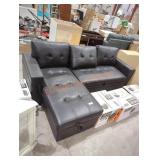 Faux Leather 3-Seater Couch