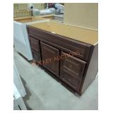 48" W x 21" D x 34" H double sink vanity base