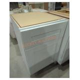 21" W x 26" D x 35" H white cabinet base