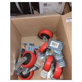 (8) 4" swivel brake caster wheels