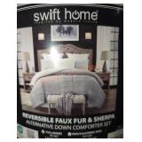 Swift Home Faux Fur & Sherpa Comforter Set
