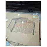 Double hardtop aluminum gazebo brown