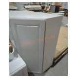 34" W x 24" D x 42" H white corner cabinet