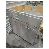 30" W x 25" D x 35" H gray cabinet base