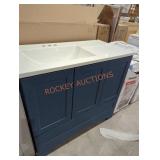 36" W x 19" D x 33" H blue bathroom sink vanity
