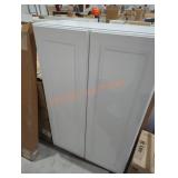 27" W x 13" D x 42" H white wall cabinet