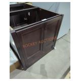 30" W x 22" D x 30" H brown cabinet base