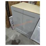 24" x 19" x 34" gray cabinet