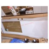 34"x82 5" exterior door with window in white