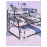 Triple Bunk Bed with Long and Short Ladder and
