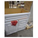 30" X 21" x 34" white cabinet base