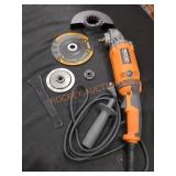 RIDGID 7" Twist Handle Angle Grinder Corded