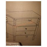 Black 2 Drawer Night Stand