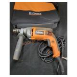 RIDGID 1/2" VSR Drill Corded W/ Case