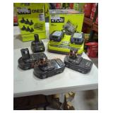 6 Ryobi 18v 1.5 ah batteries and charger