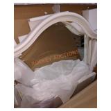 37"x32" White Framed Mirror