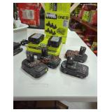 6 Ryobi 18v 1.5 ah batteries and charger