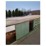 153"x27" Wooden Tool Bench with Drawers