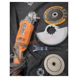 Ridgid 7"  Twist Handle Angle Grinder, Corded