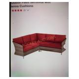 Hampton Bay 3-Piece Wicker Patio Sofa