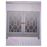 Twin Star Home Accent Cabinet with Mirrored Doors