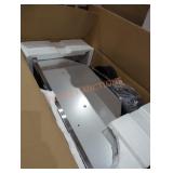 Insert range hood above stove