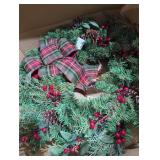 24" Christmas wreath with berries