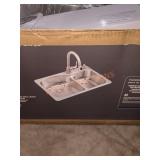 Glacier Bay 33" drop in steel kitchen sink