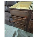 18" x 25" x 34" brown cabinet base