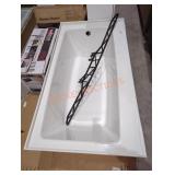 60" Drop-In Enameled Bathtub