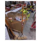 Husky 54 in. L Wood Handle Thatch Rake With Grip