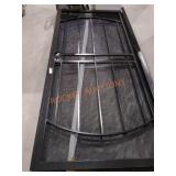 Security Double Doors Black Metal