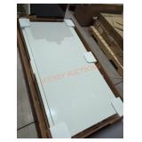 White plastic tub wall surround