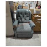 Greenish gray push button reclining chair