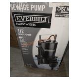 Everbilt 1/2 HP Cast Iron Sewage Ejector Pump