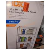 HDX 36" x 16" x 72" 5 shelf storage unit