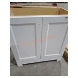 Cabinet Base White, 30" W x 16" D x 32" H