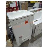 18.5" x 17" x 33" white bathroom sink vanity